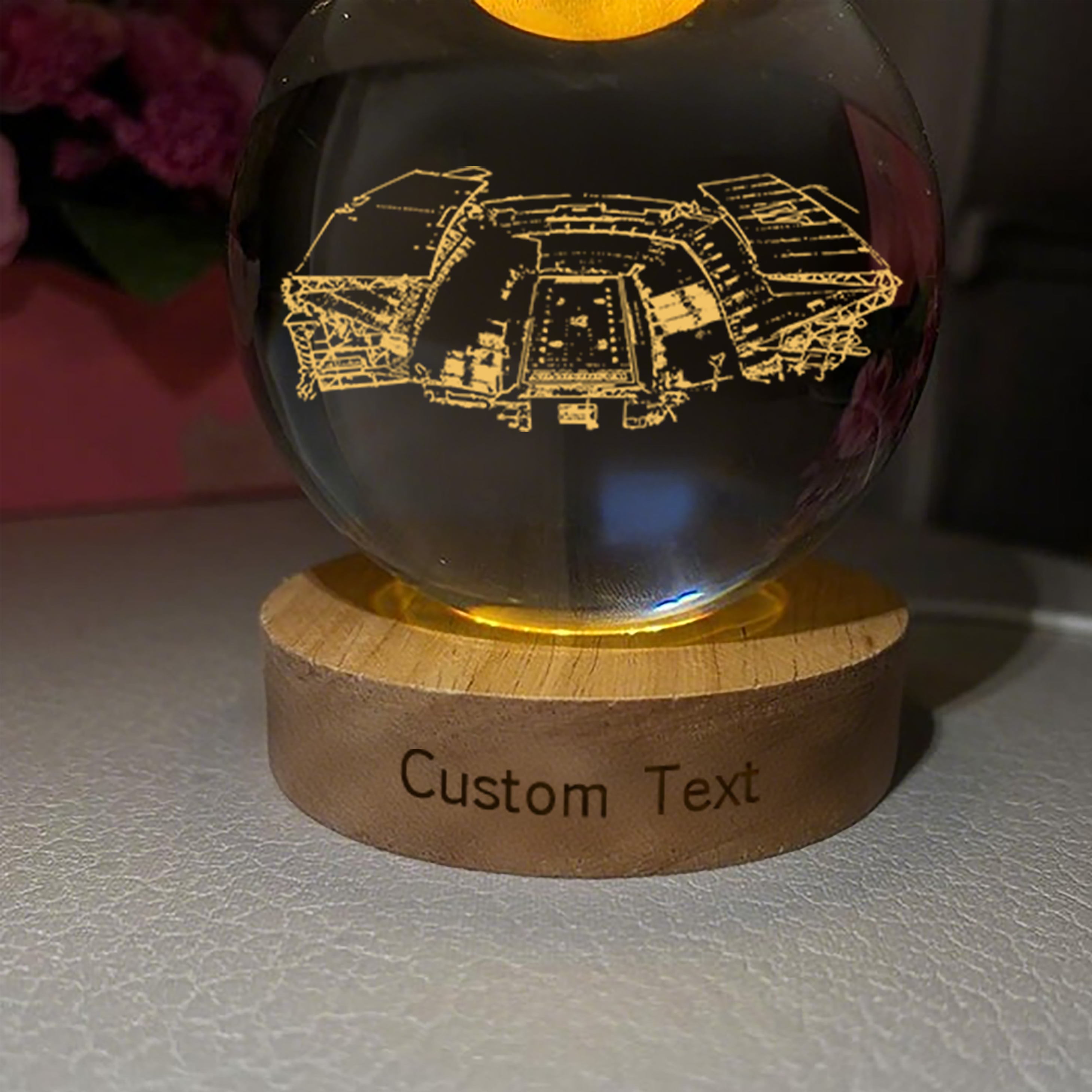 Husky Stadium 3D Spherical Crystal Lamp