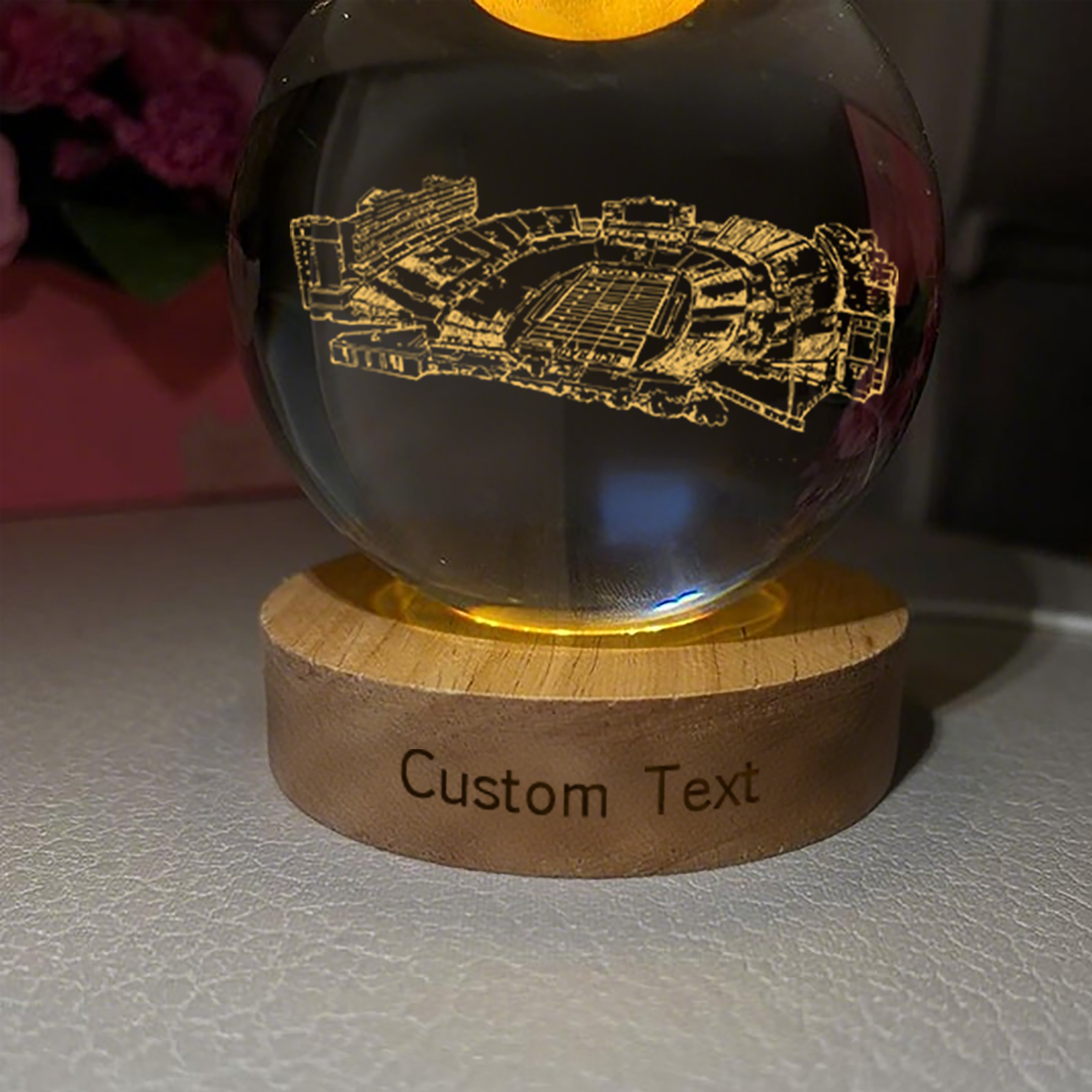 Jones AT&T Stadium 3D Spherical Crystal Lamp