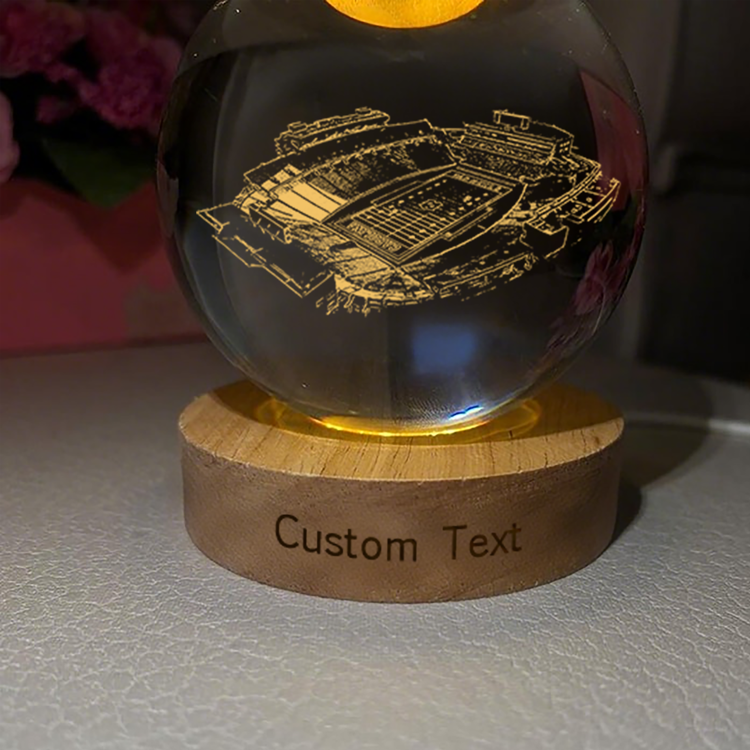 Kenan Memorial Stadium 3D Spherical Crystal Lamp