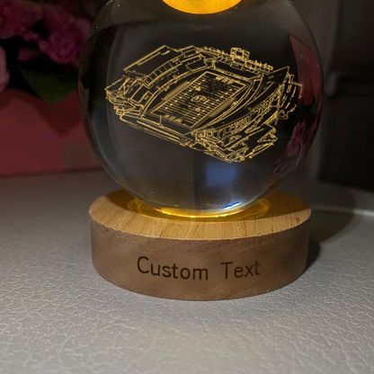L. T. Smith Stadium 3D Spherical Crystal Lamp