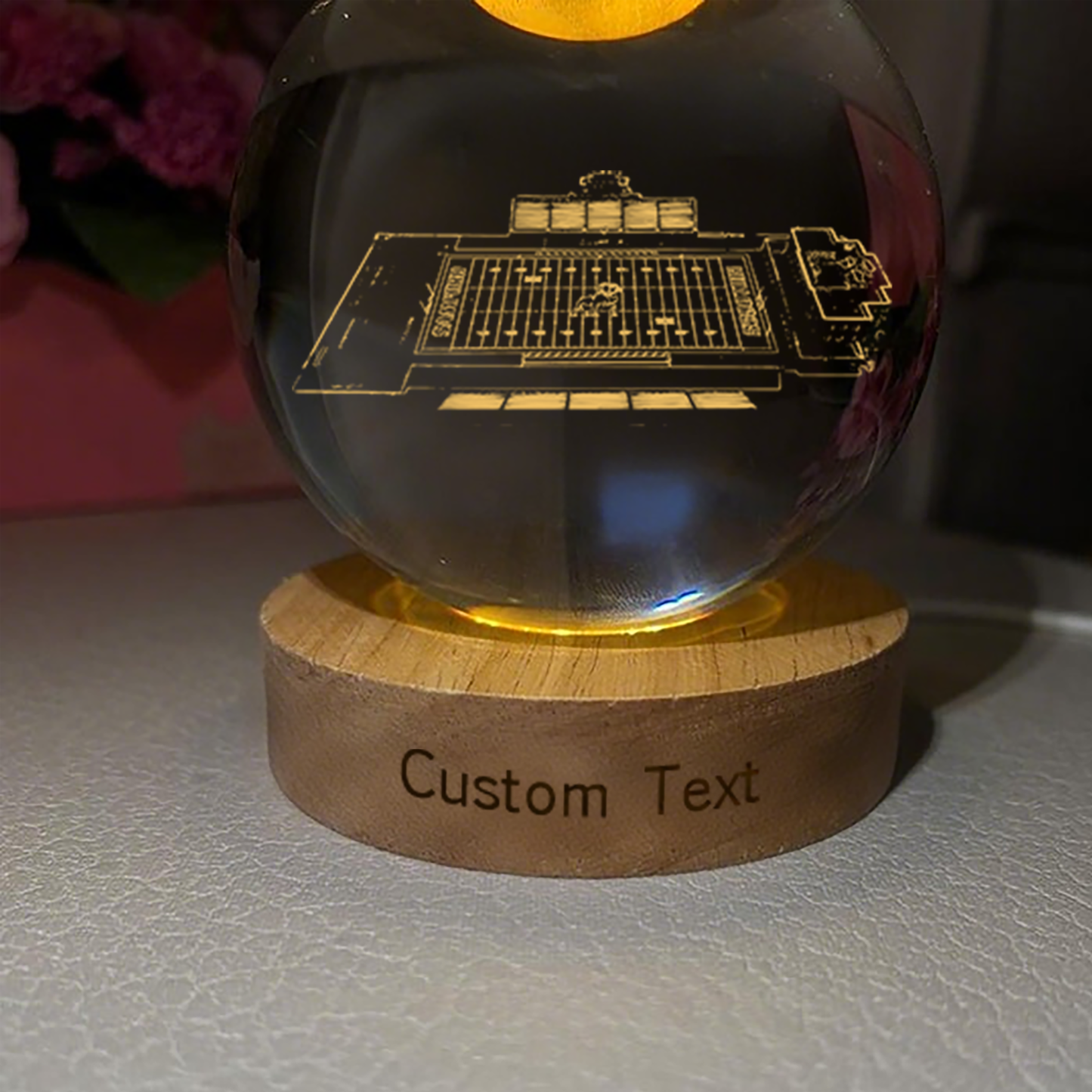 Seibert Stadium 3D Spherical Crystal Lamp