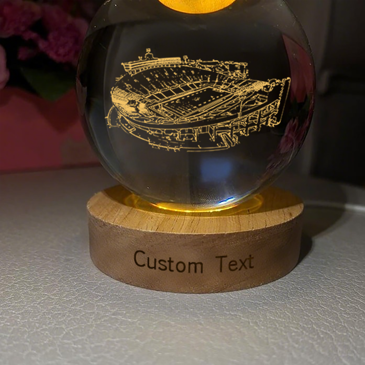 Simmons Bank Liberty Stadium 3D Spherical Crystal Lamp