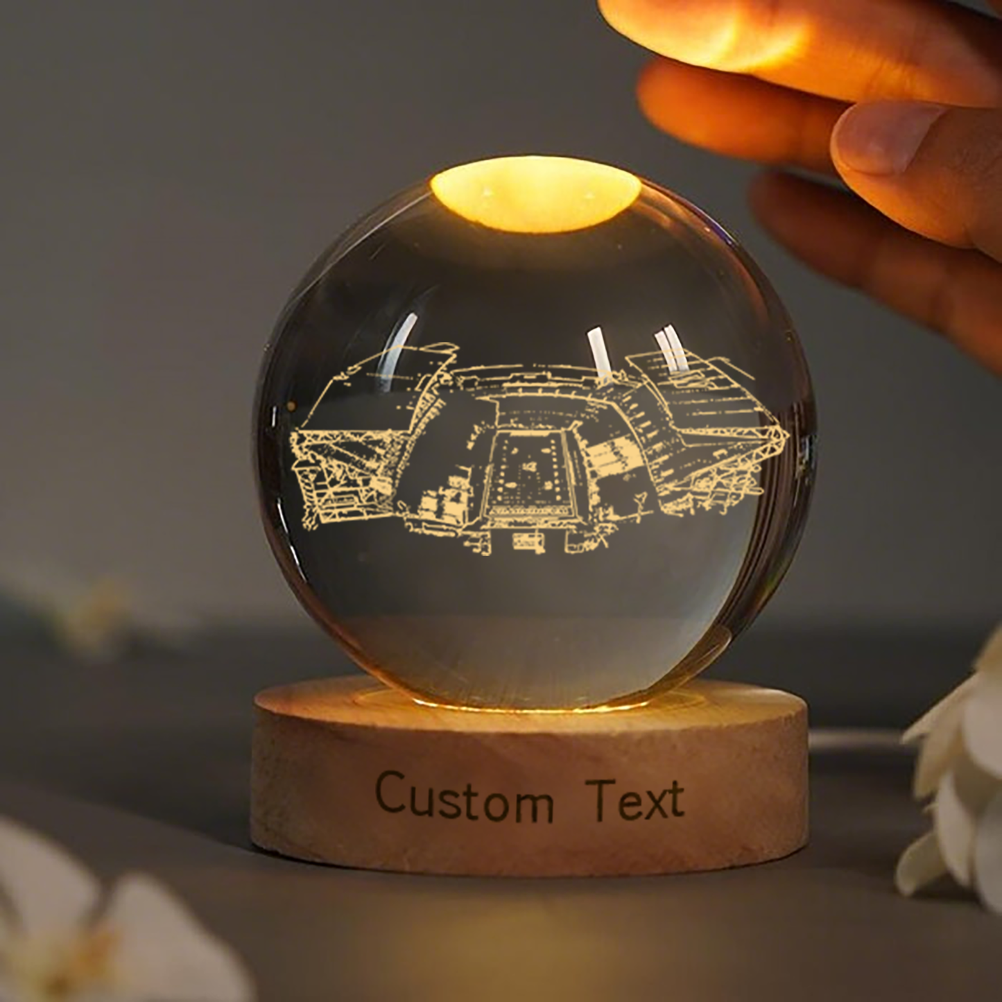 Husky Stadium 3D Spherical Crystal Lamp