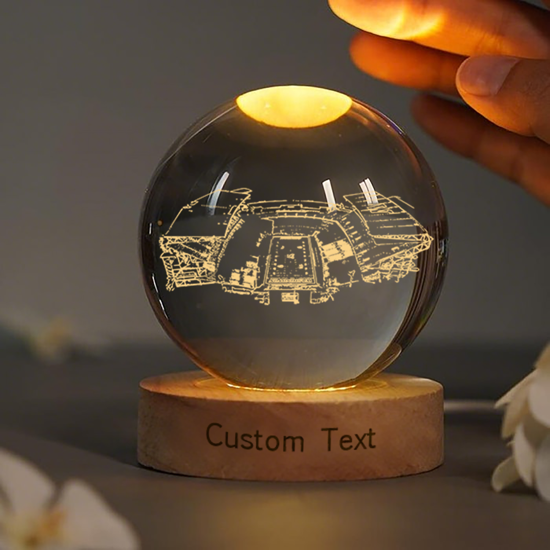 Husky Stadium 3D Spherical Crystal Lamp