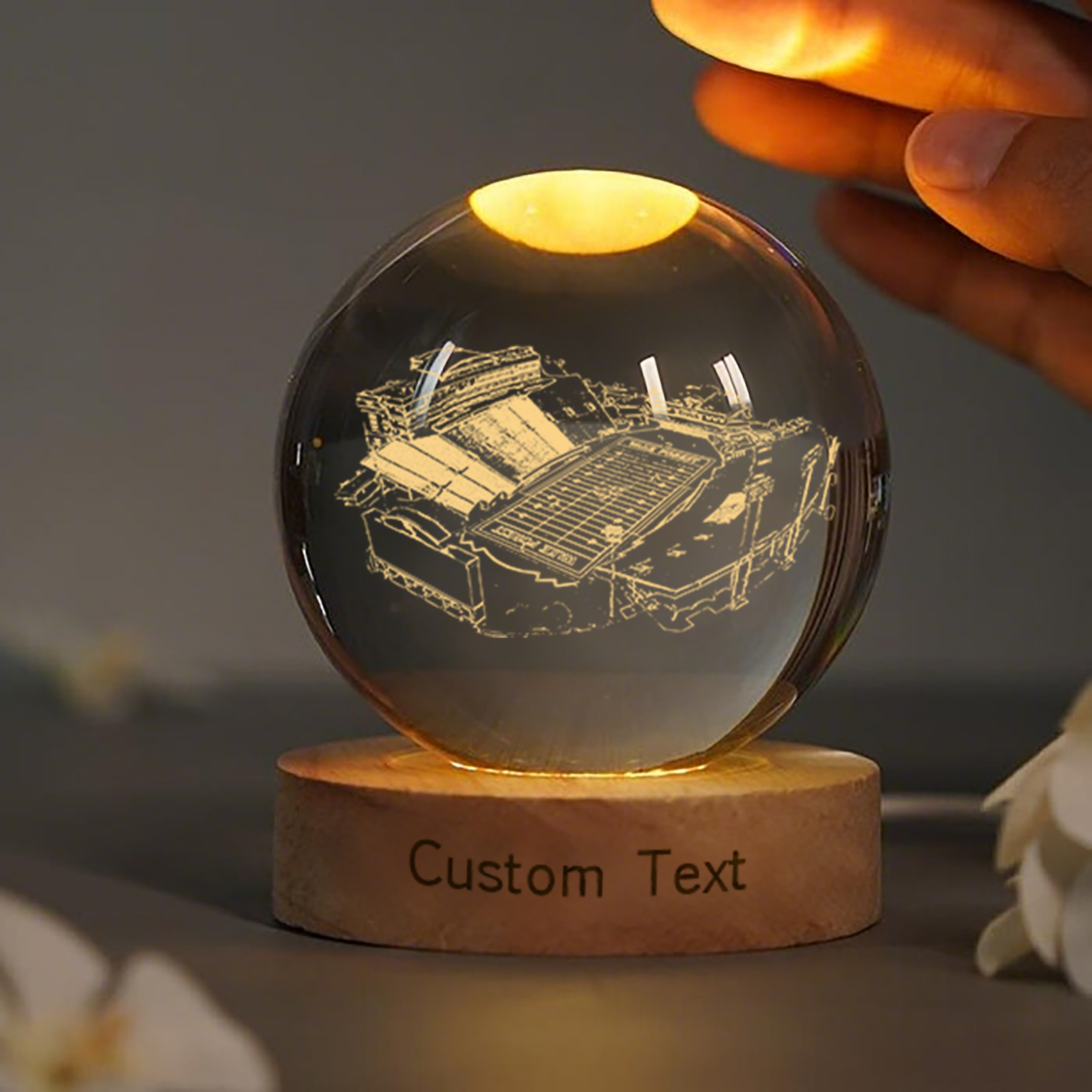 Truist Field 3D Spherical Crystal Lamp