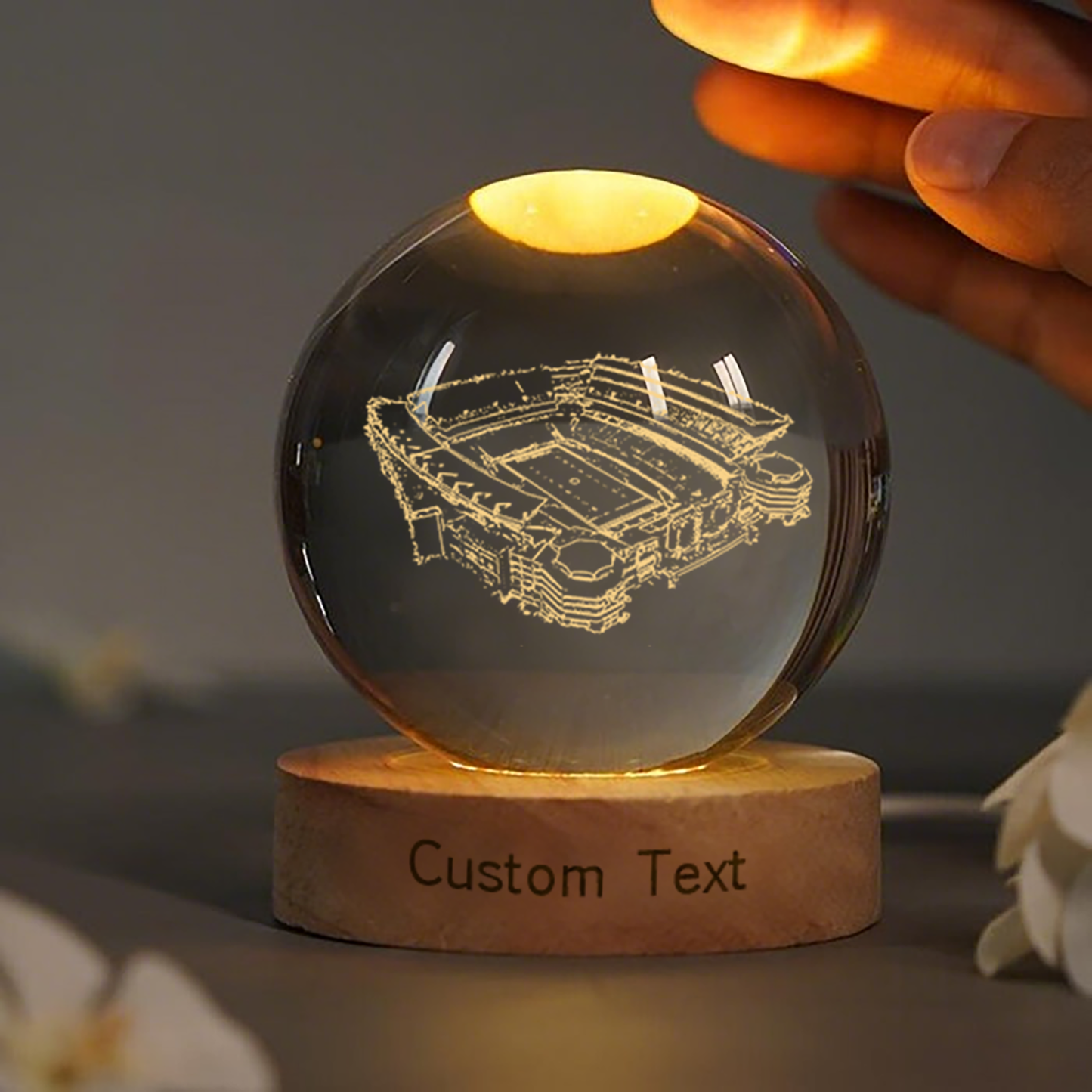 Acrisure Stadium 3D Spherical Crystal Lamp