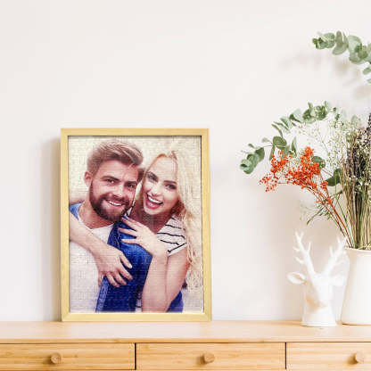 Custom Photo Puzzle With Frame, Jigsaw Puzzle Gift For Men