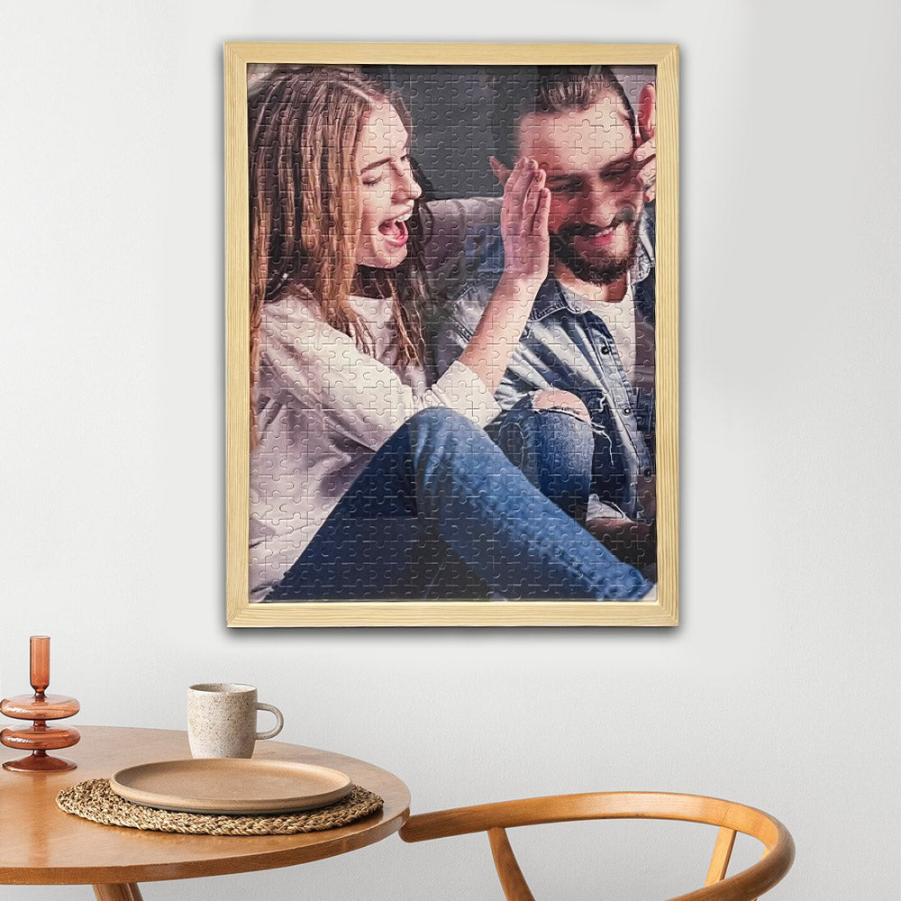 Custom Photo Puzzle With Frame, Jigsaw Puzzle Gift For Men