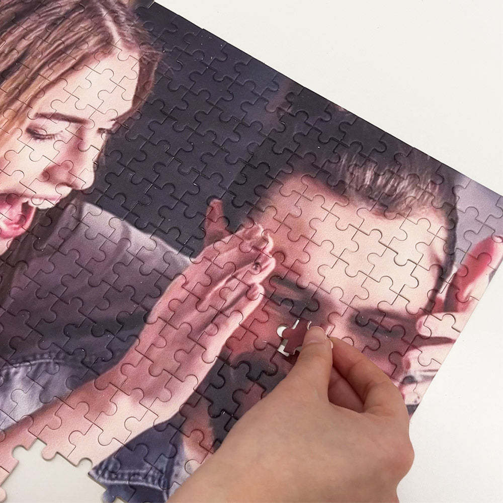 Custom Photo Puzzle With Frame, Jigsaw Puzzle Gift For Men
