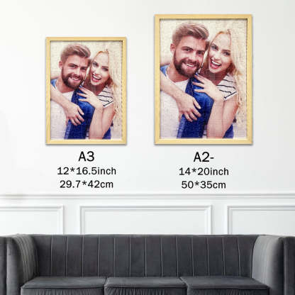 Custom Photo Puzzle With Frame, Jigsaw Puzzle Gift For Men