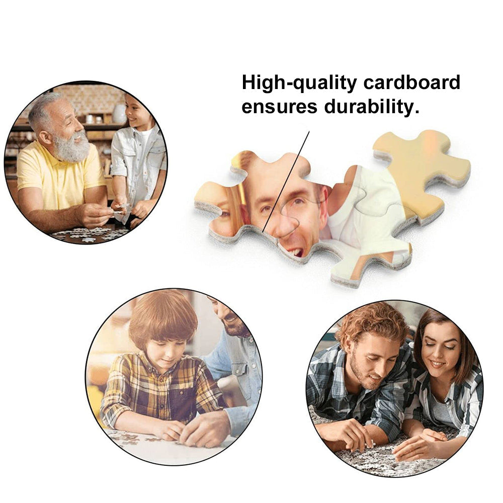 Custom Photo Puzzle With Frame, Jigsaw Puzzle Gift For Men