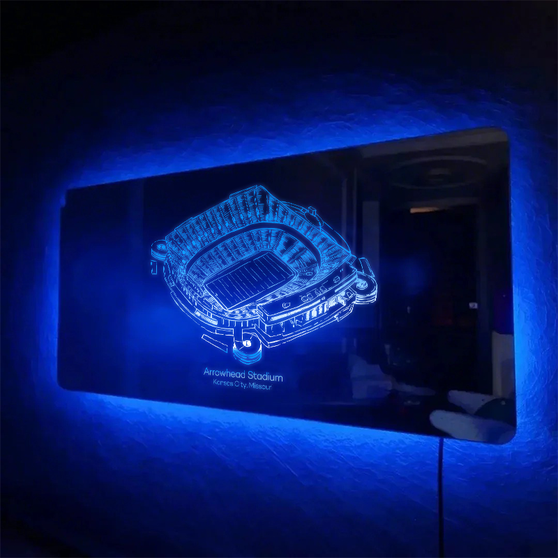Arrowhead Stadium Mirror Light-Gifts For Sports Lovers、Kansas City Chiefs