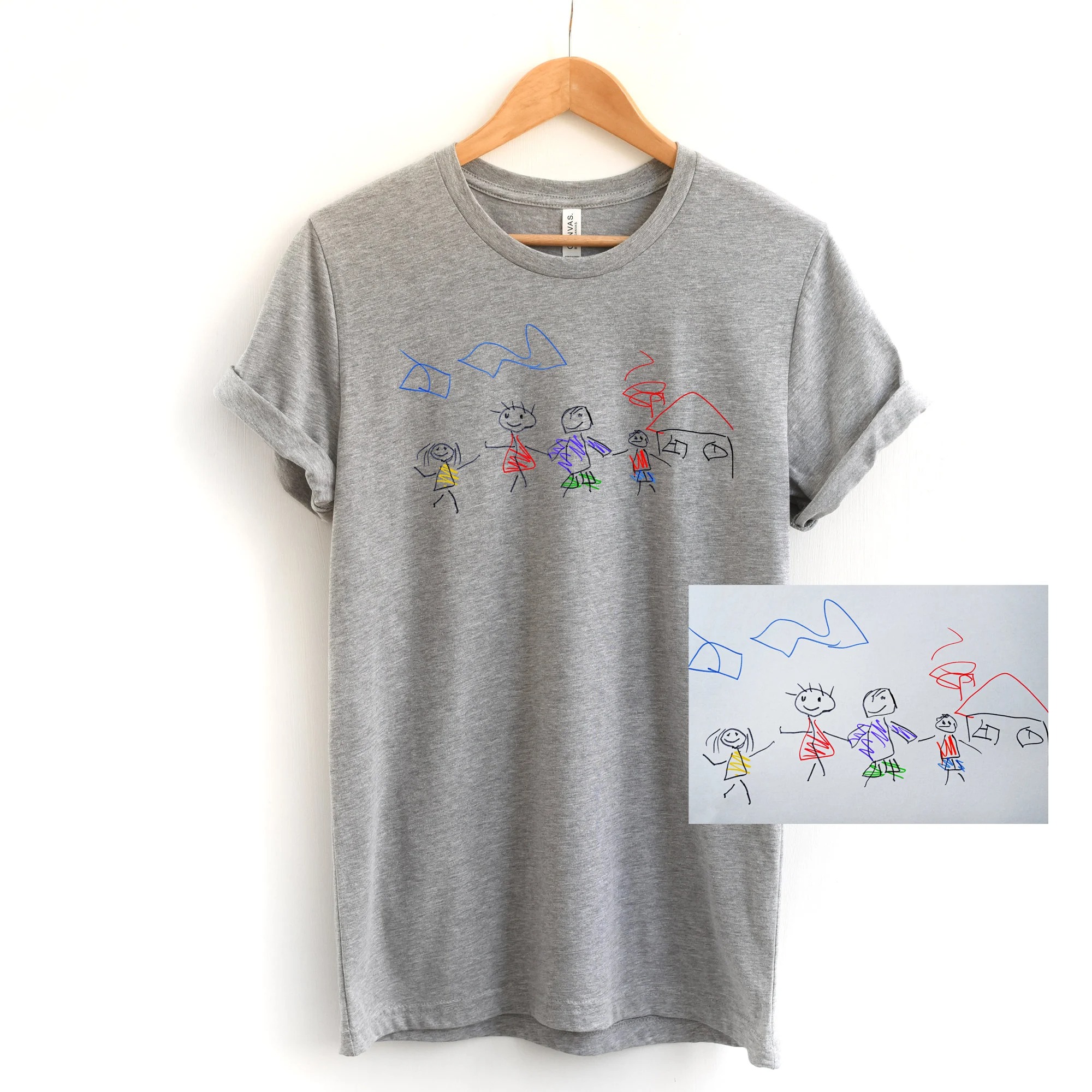 Custom Kids Drawing Sweatshirt – Personalized Art Hoodie, Unique Gift for Mom, Dad, or Grandparents