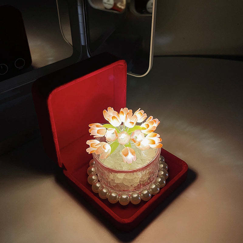 DIY Tulip Potted Night Light Creative Birthday Gifts For Girlfriend
