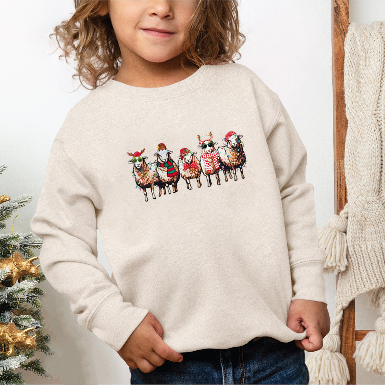 Sheep Lover Animals Holiday Christmas Sweatshirt