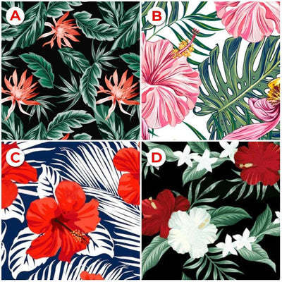 Custom Face Hawaiian Shirt Red Flower Leaves Aloha Shirts for Boyfriend/Husband Birthday Vacation Party Gift-ilovevango