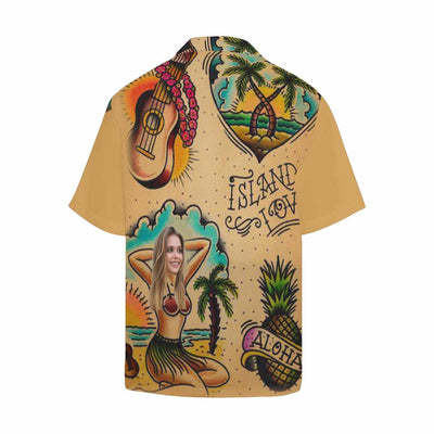 Custom Face Hawaiian Shirt Funny Face Photo Hawaiian Shirt for Husband Personalized Hawaiian Shirt Photo Tropical Aloha Shirt For Men-ilovevango