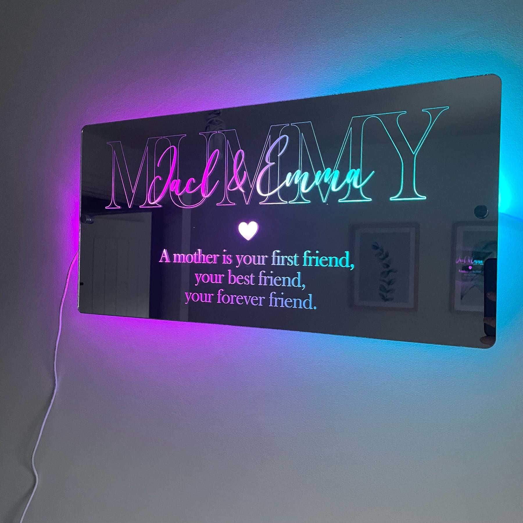 🔥Mother’s Day Sale🔥Personalised Mother’s Day Mirror - Light Up Mirror