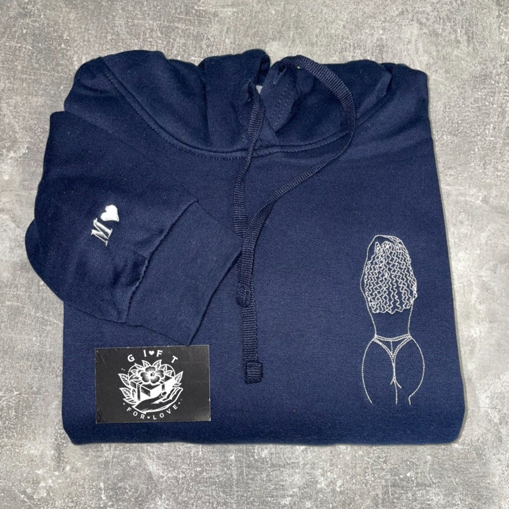 Custom Embroidered Sweatshirt – Personalized Sexy Portrait Gift for Him 💕🔥