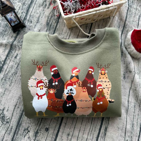 Chicken Farm Animals Ver3 Christmas Sweatshirt