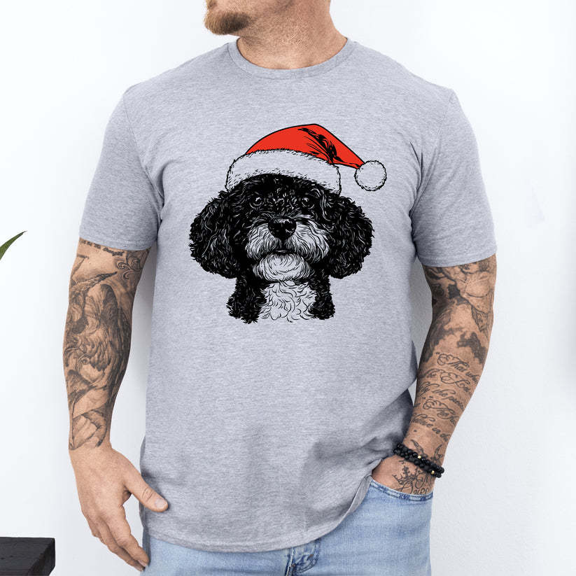 Custom Pet Christmas Sweatshirt - Personalized Dog/Cat Santa Hat Graphic Crewneck