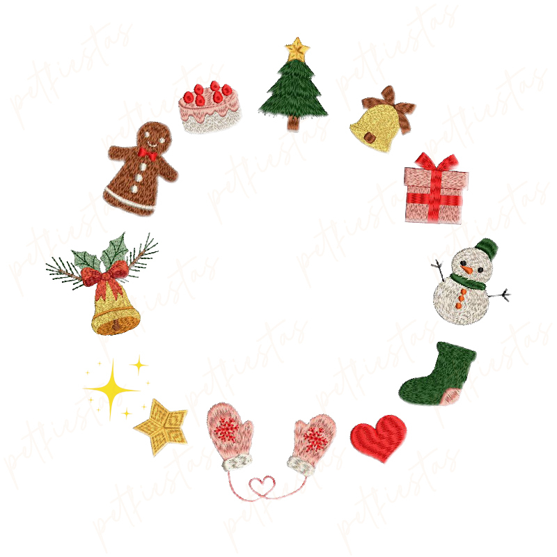 Custom Pet Portrait Christmas Sweatshirt with Festive Embroidered Elements