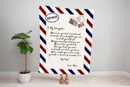 Personalized Letter Blanket to My Daughter Airmail Blanket