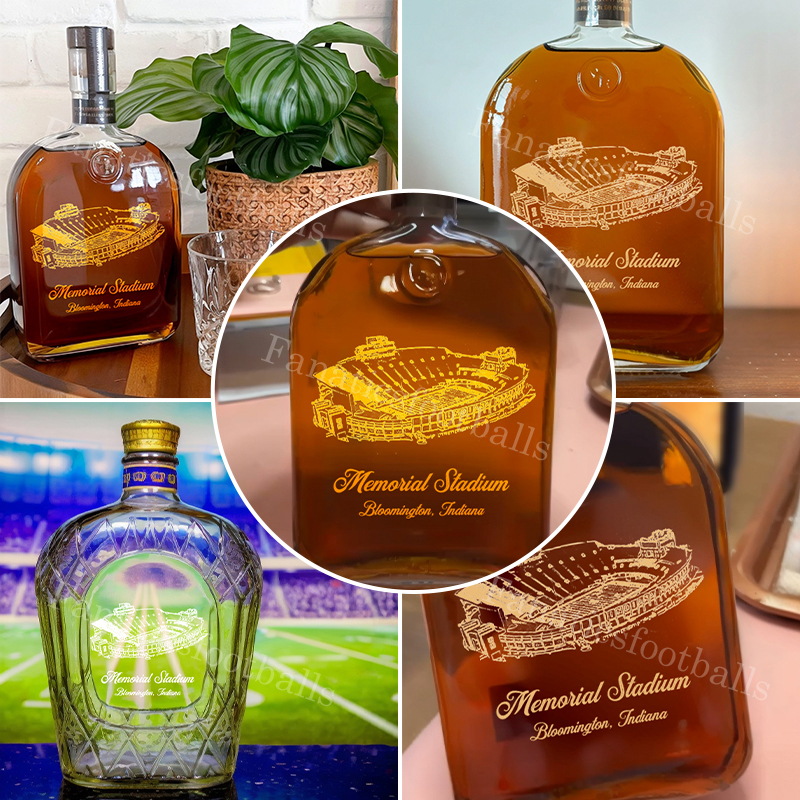 Memorial Stadium (Indiana) Whiskey Bottles-Gifts For Sports Lovers