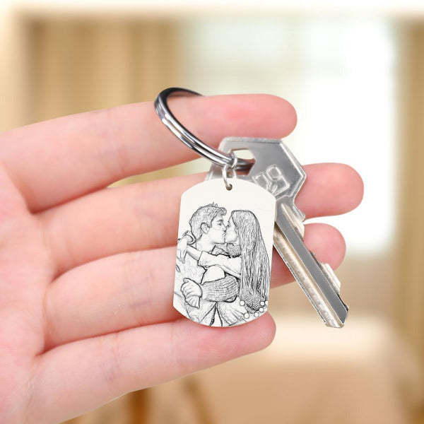 Custom Metal Keychain Valentines Gifts Birthday Gifts-ilovevango