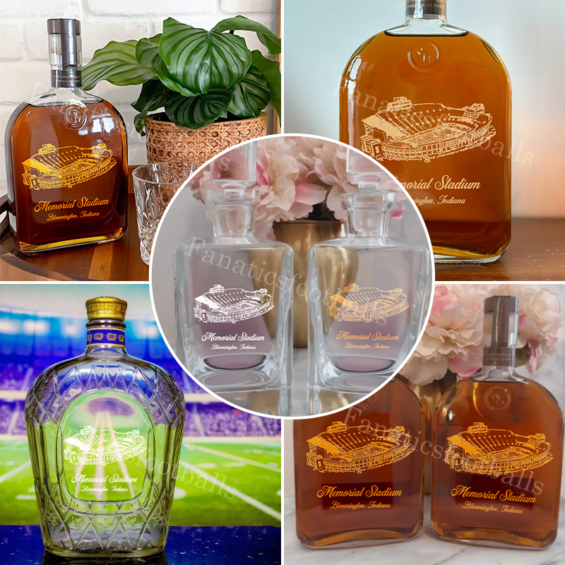 Memorial Stadium (Indiana) Whiskey Bottles-Gifts For Sports Lovers