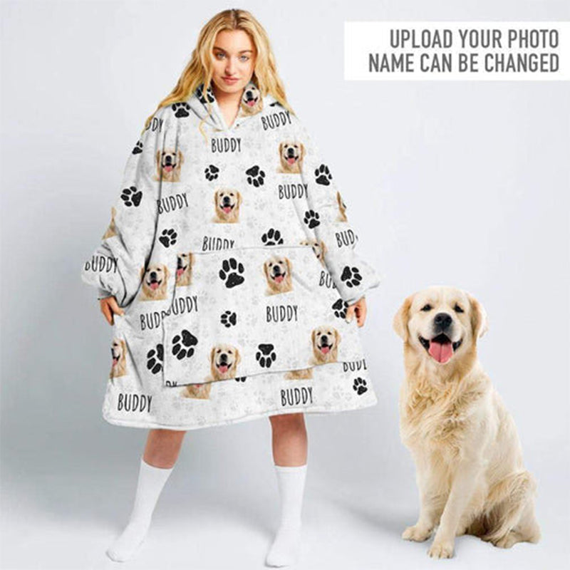 Personalized Photo Dog Cat Blanket Hoodie For Kids & Adults, Gift For Family