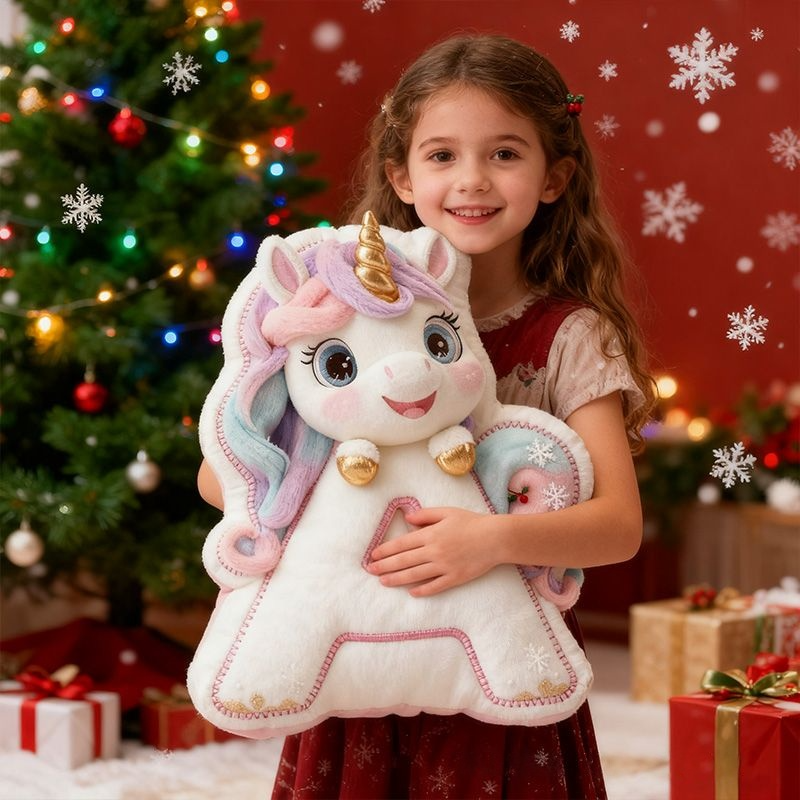 Personalized Unicorn Pillow with Colorful Mane and Magical Design for Whimsical Decor and Enchanting Holiday Gifts Graphic 3D Print Pillow