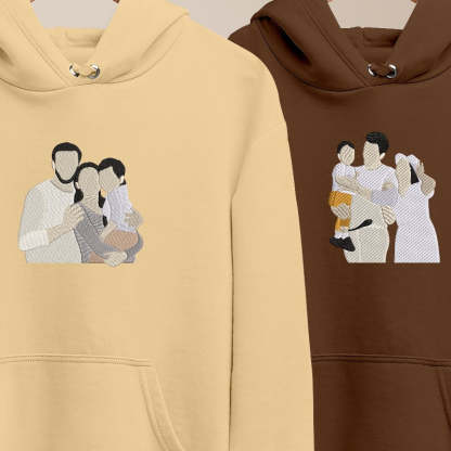 Custom Embroidered Hoodie Sweatshirt Gifts For Family