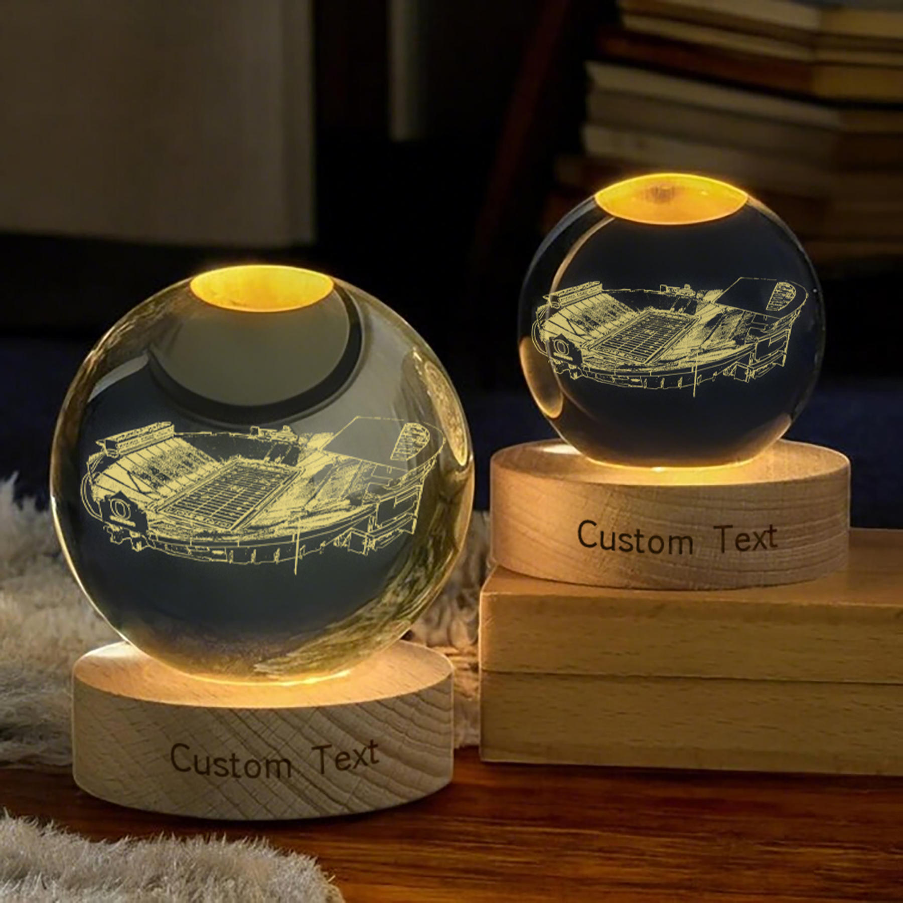 Autzen Stadium 3D Spherical Crystal Lamp