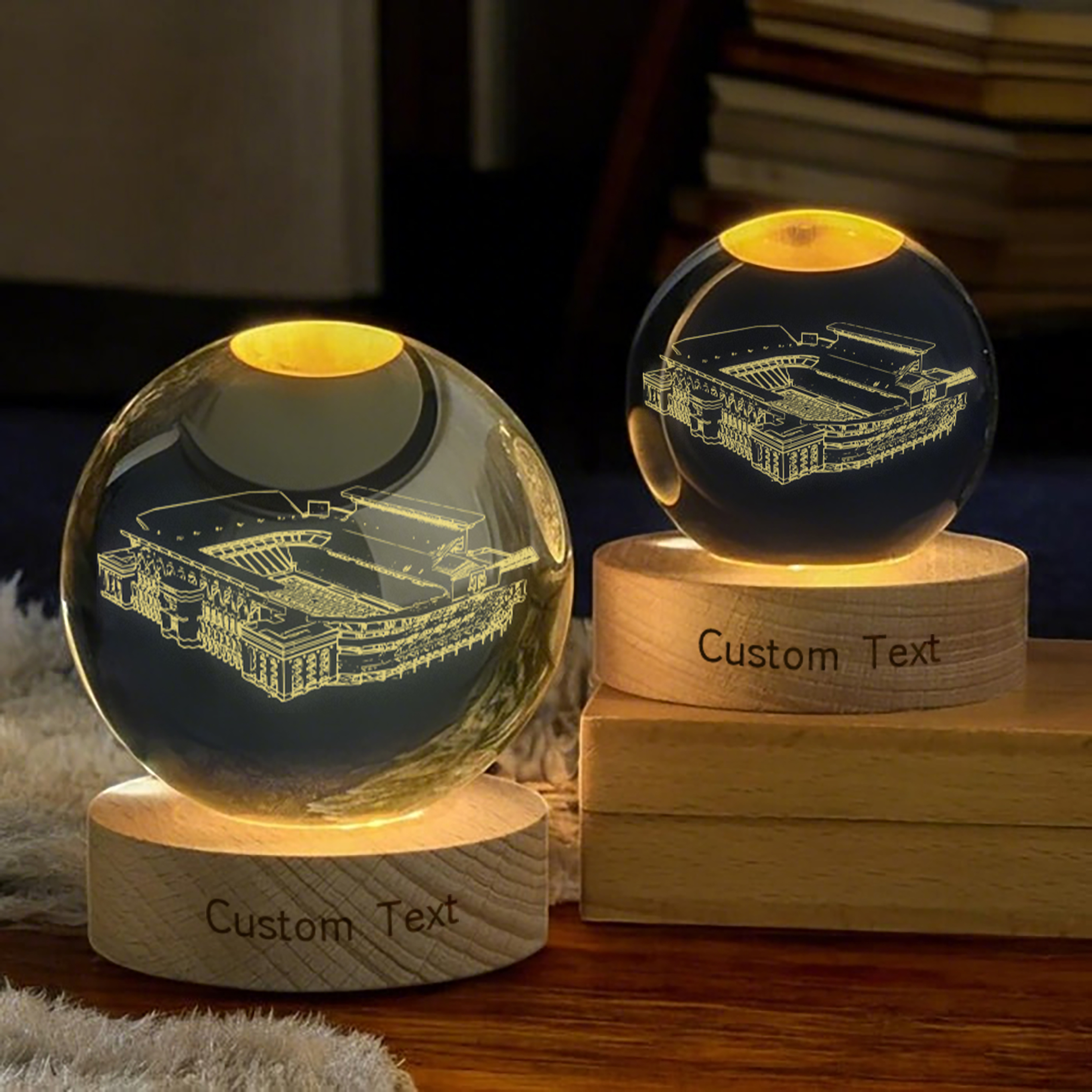 Kyle Field Stadium 3D Spherical Crystal Lamp