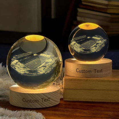 Notre Dame Stadium 3D Spherical Crystal Lamp