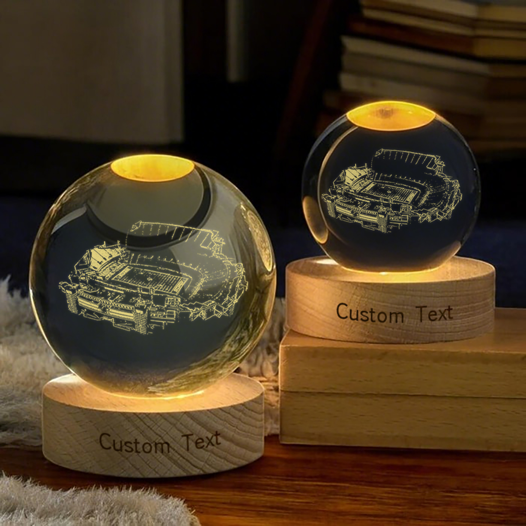 Cardinal Stadium 3D Spherical Crystal Lamp