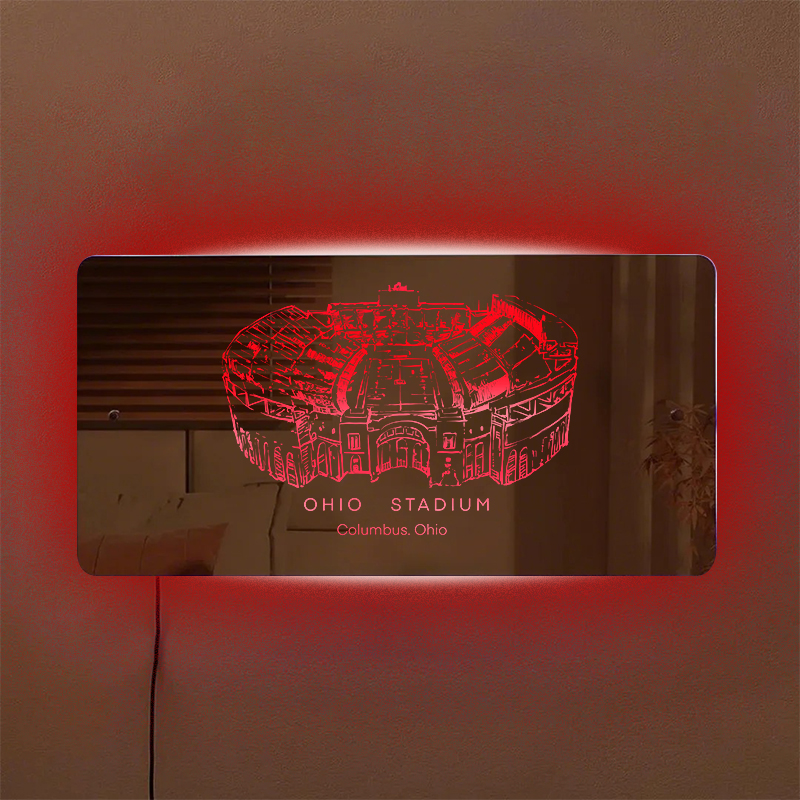 Ohio Stadium Mirror Light-Gifts For Sports Lovers