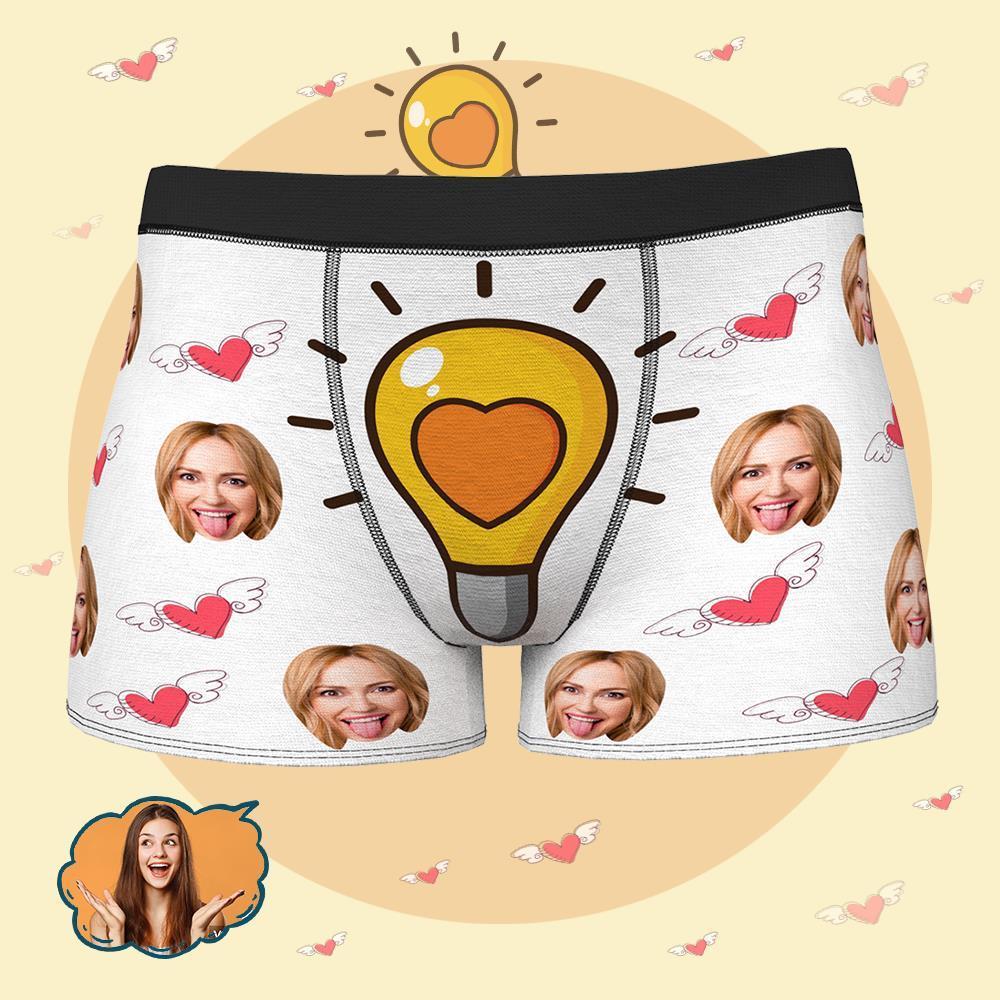 Custom Photo Boxers Briefs Light Bulb Element Personalized Gifts-ilovevango