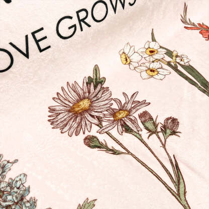 Mom's Garden is Her Children Customized Winter Blanket
