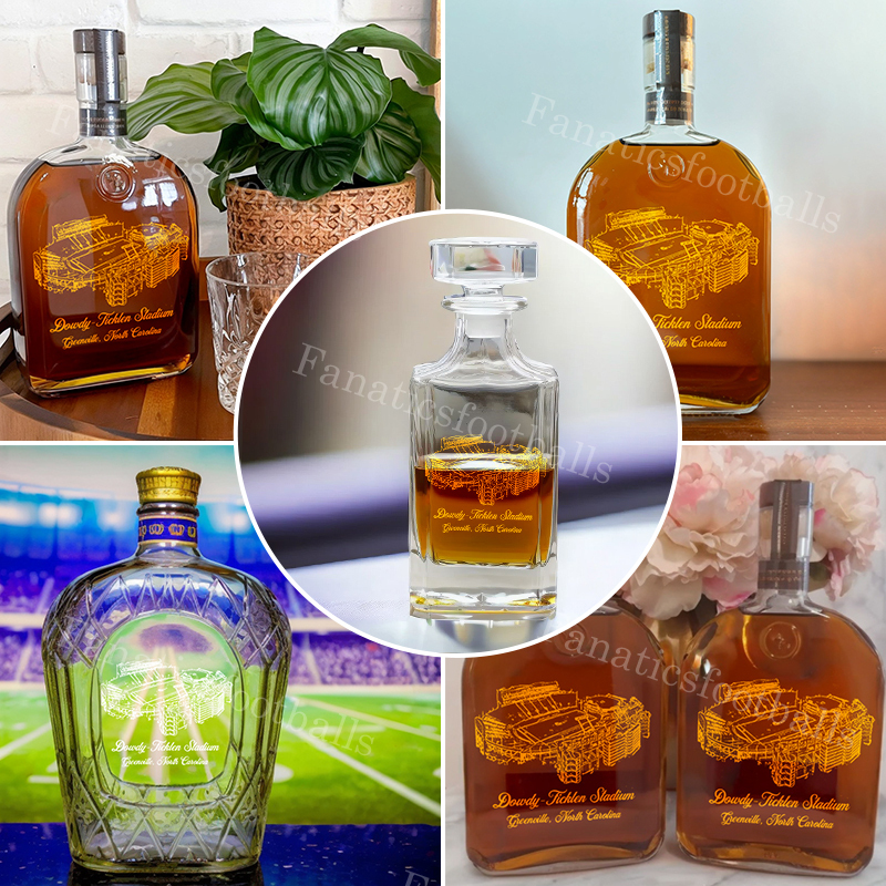 Dowdy-Ficklen Stadium Whiskey Bottles-Gifts For Sports Lovers