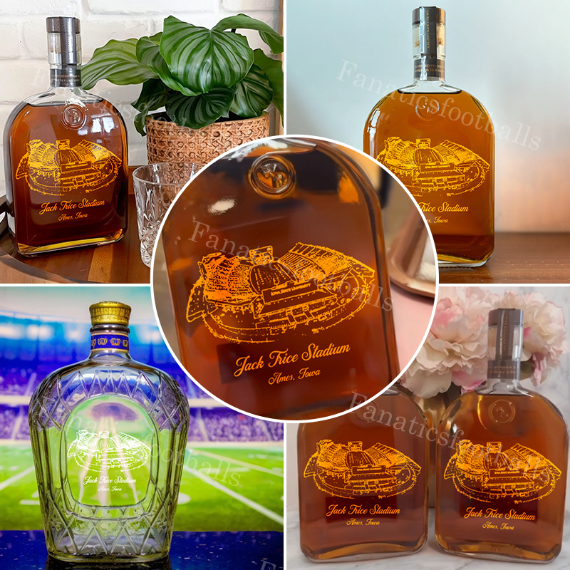 Jack Trice Stadium Whiskey Bottles-Gifts For Sports Lovers