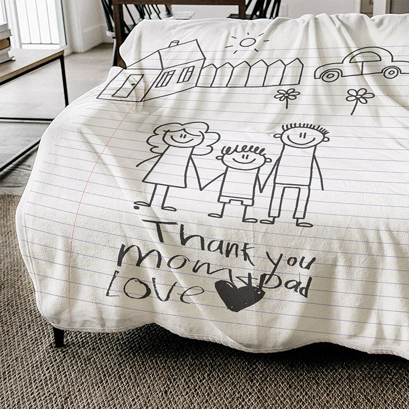 Custom Blanket Bereavement Gift Memorial Gift for Loss of Mother Dad Handwriting Gift Condolence Gift Sympathy Gift-ilovevango