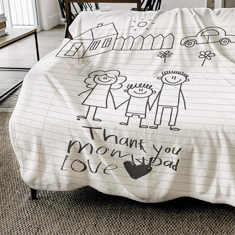 Custom Blanket Bereavement Gift Memorial Gift for Loss of Mother Dad Handwriting Gift Condolence Gift Sympathy Gift-ilovevango