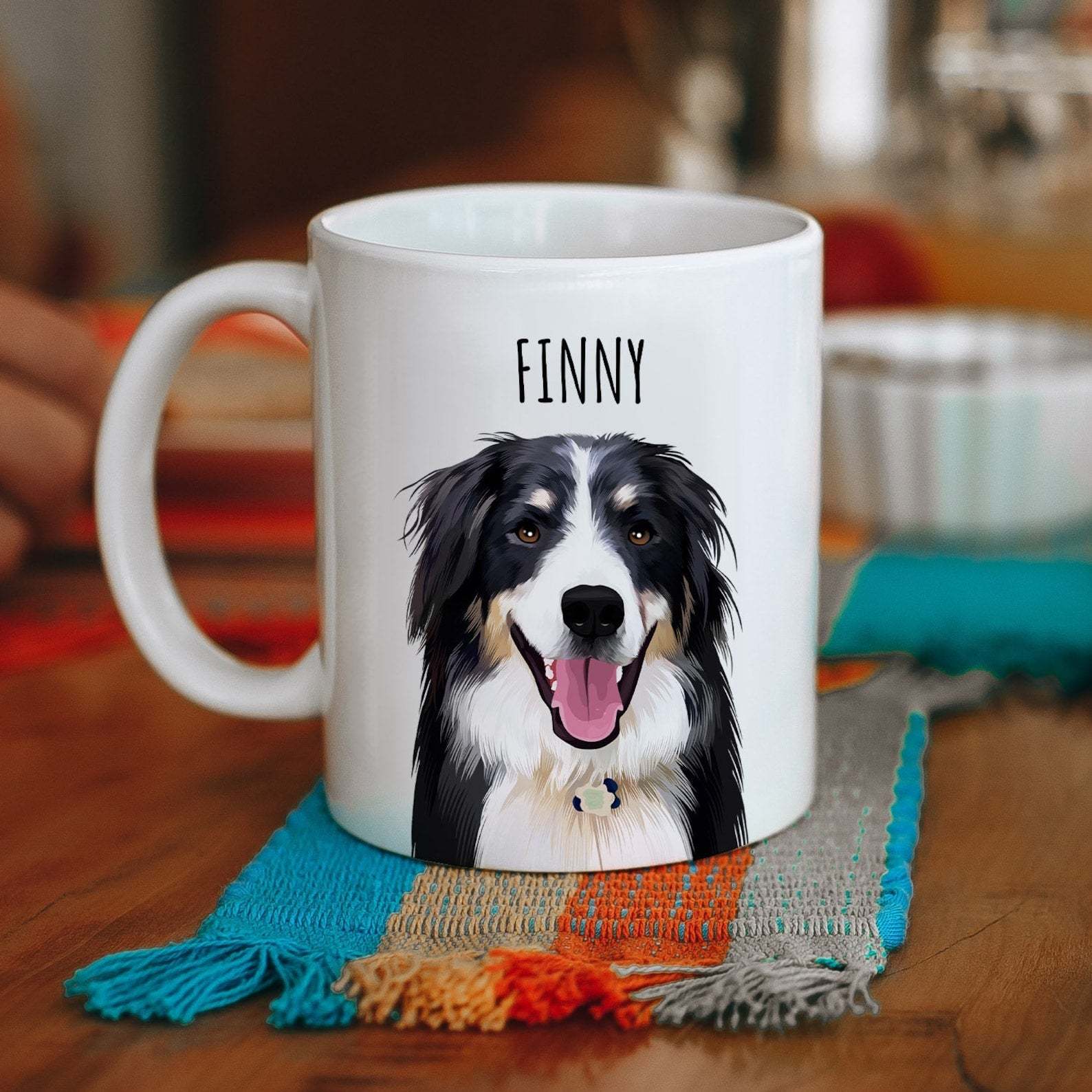 Personalized Dog Pet Cartoon Photo Mug-ilovevango