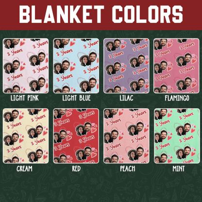 Couple Custom Blanket,Custom Blanket With Face, Couple Blanket With Pictures, Blanket For Couple, Christmas Present, Anniversary Blanket