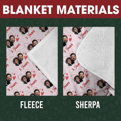 Couple Custom Blanket,Custom Blanket With Face, Couple Blanket With Pictures, Blanket For Couple, Christmas Present, Anniversary Blanket