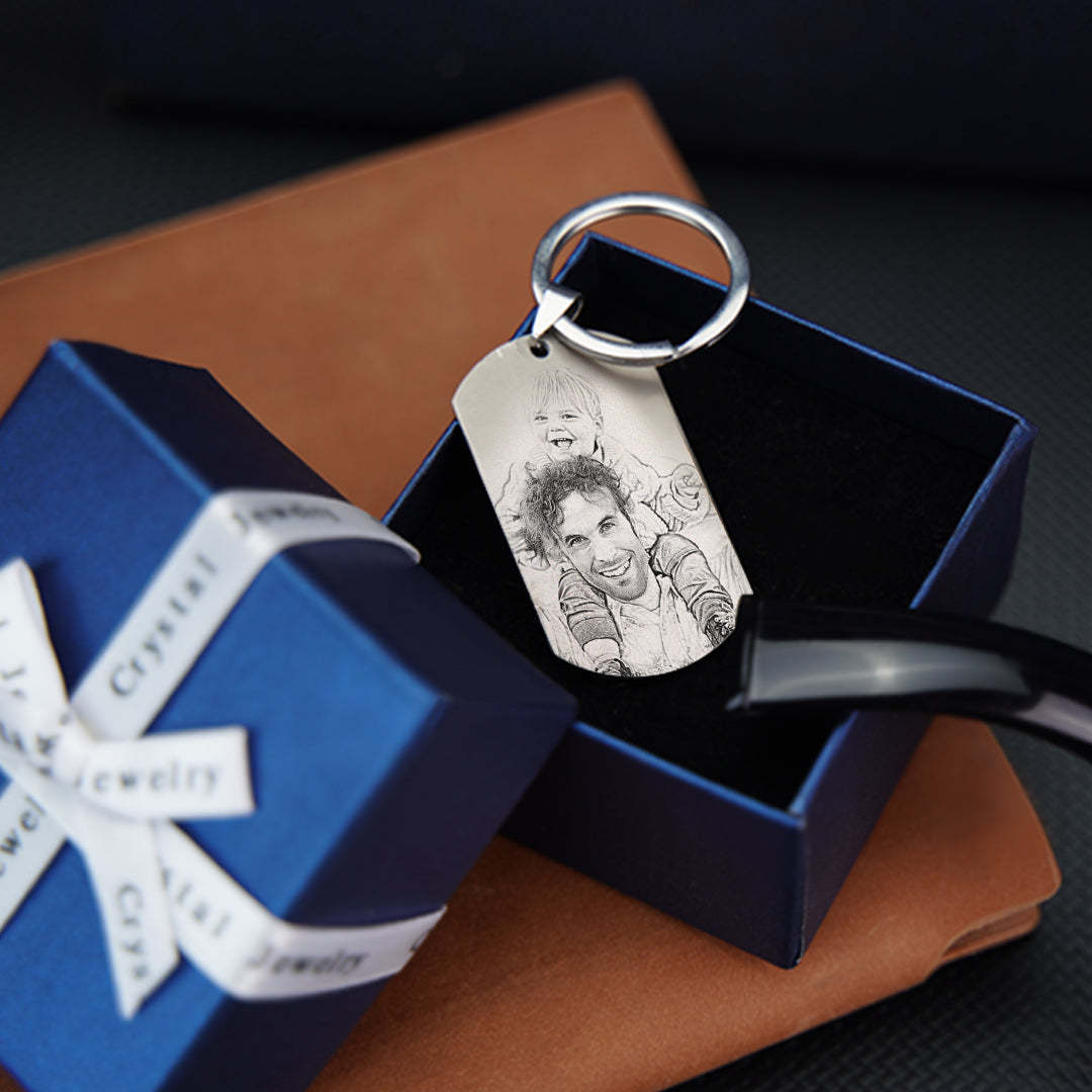 Custom Photo Keychain Stainless Steel