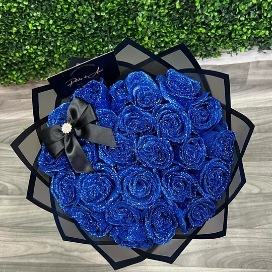 💕Glitter Rose Bouquet💕Couple Glitter Everlasting Rose Bouquet (Never Wither)