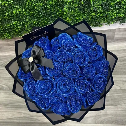 💕Glitter Rose Bouquet💕Couple Glitter Everlasting Rose Bouquet (Never Wither)